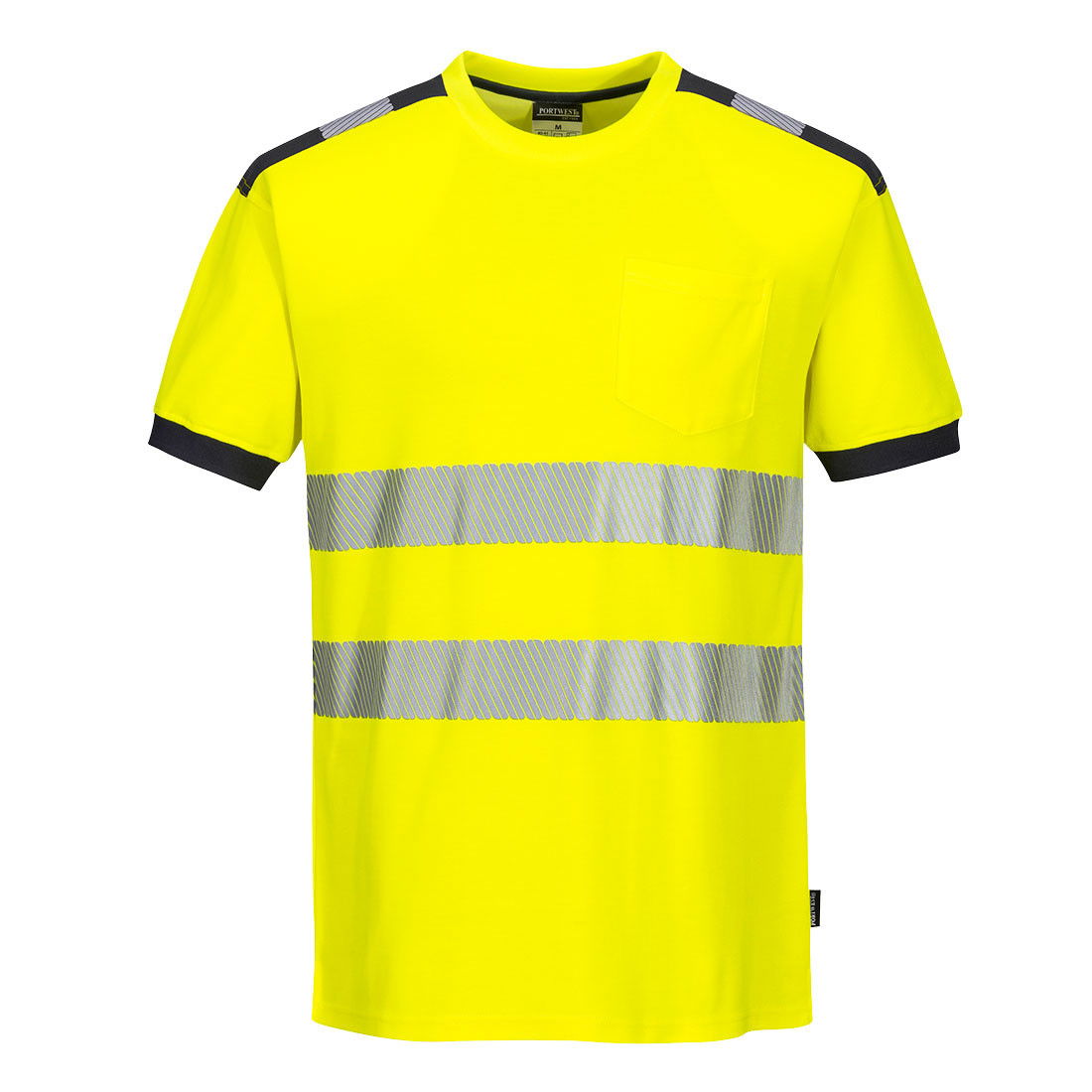 Portwest T181 - PW3 Hi-Vis jól láthatósági póló, sárga/szürke termék fő termékképe